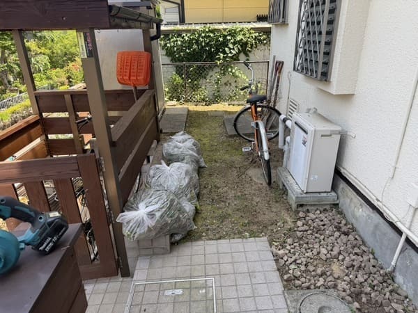 東京都八王子市_草刈り_自転車置き場_作業後