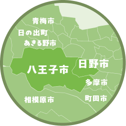 対応エリアのマップ